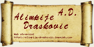 Alimpije Drašković vizit kartica